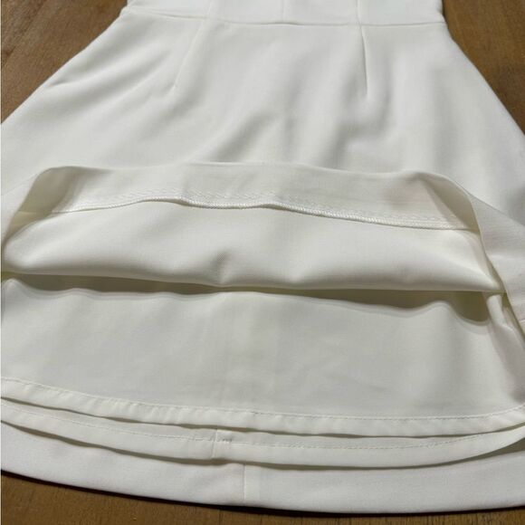 French Connection Whisper White Ruffled V-Neck Sleeveless Mini Dress Size 4 - Picture 10 of 11